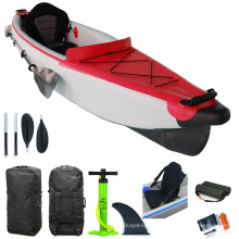 Superior 2021Single Seat Hot Sale Good Price  Water Dropstitch Kayak Inflatable Fishing Kayak